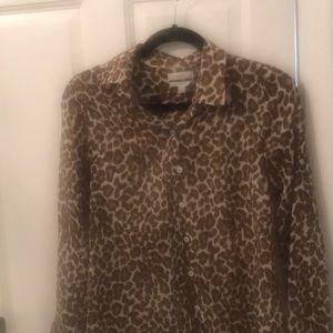 J crew leopard blouse